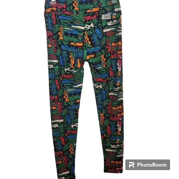 LuLaRoe Funky Multi-color Shapes Leggings - Picture 2 of 5